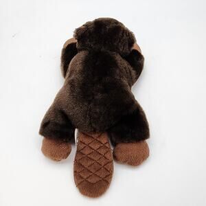 Vintage Brown Beaver Plush 9” Lays Flat Tail Marine Life Bearington Collection